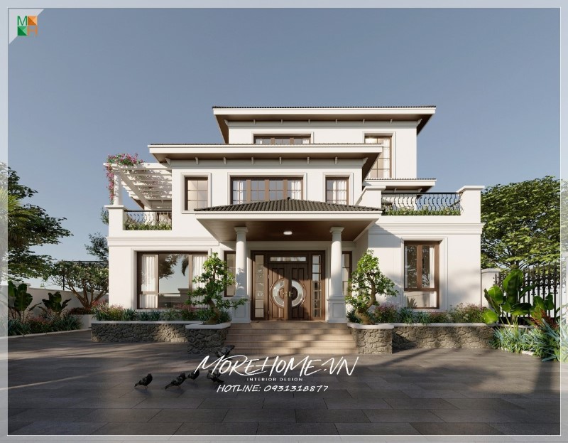 Thiết kế nội thất biệt thự nhà vườn 2 tầng 4 phòng ngủ