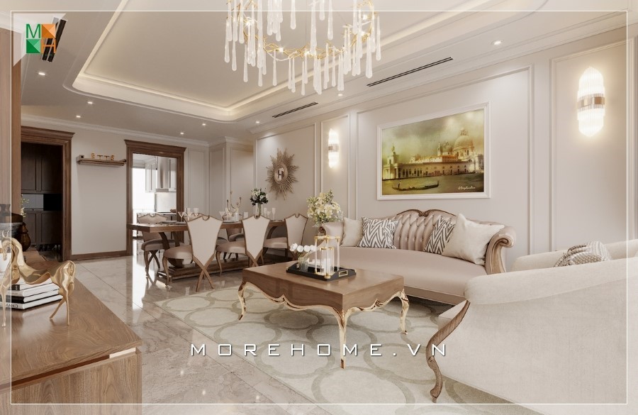 Thiết kế biệt thự tân cổ điển 4 tầng