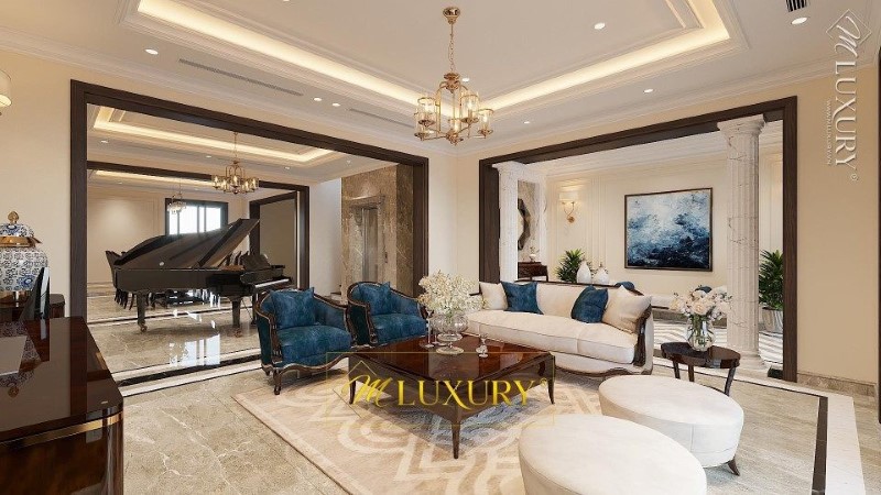 Thiết kế biệt thự tân cổ điển 4 tầng