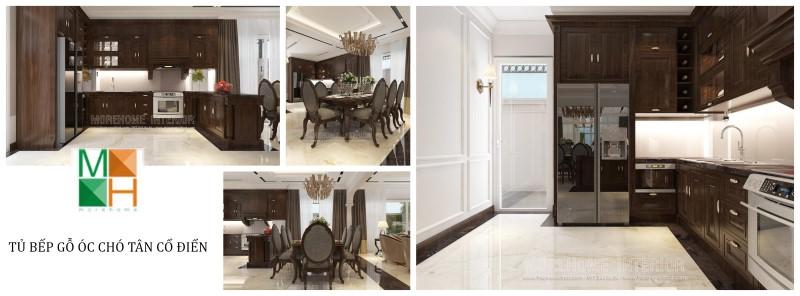 Các mẫu thiết kế tủ bếp gỗ óc chó đến từ nội thất Morehome luôn được kiểm tra bằng sự tỉ mỷ,sáng tạo, và tinh tế. tủ bếp