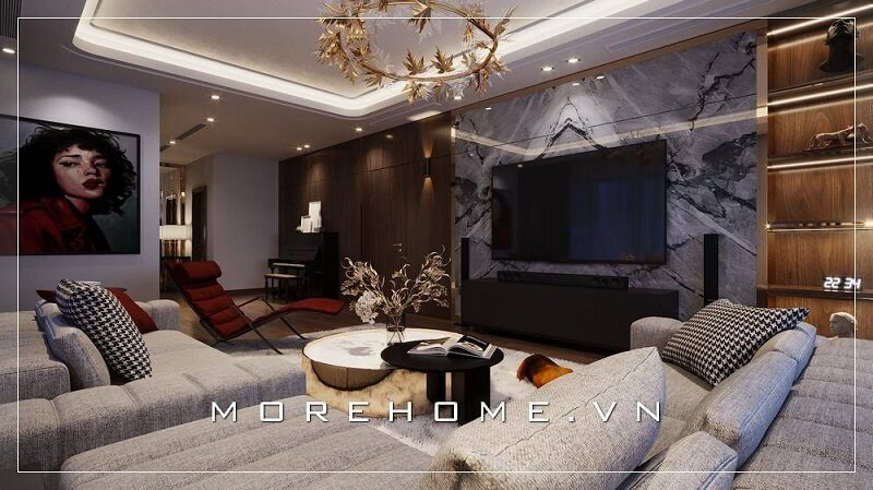 thiết kế phòng khách hiện đại