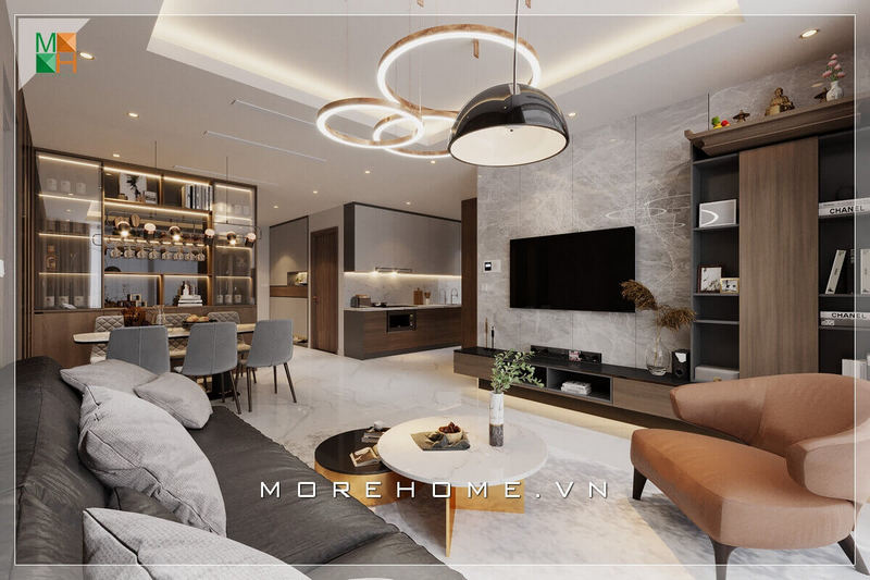 thiết kế phòng khách hiện đại