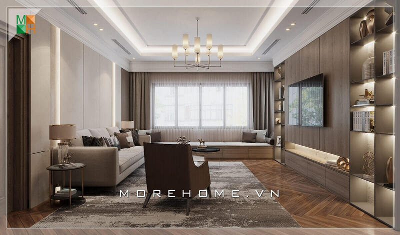 thiết kế phòng khách hiện đại