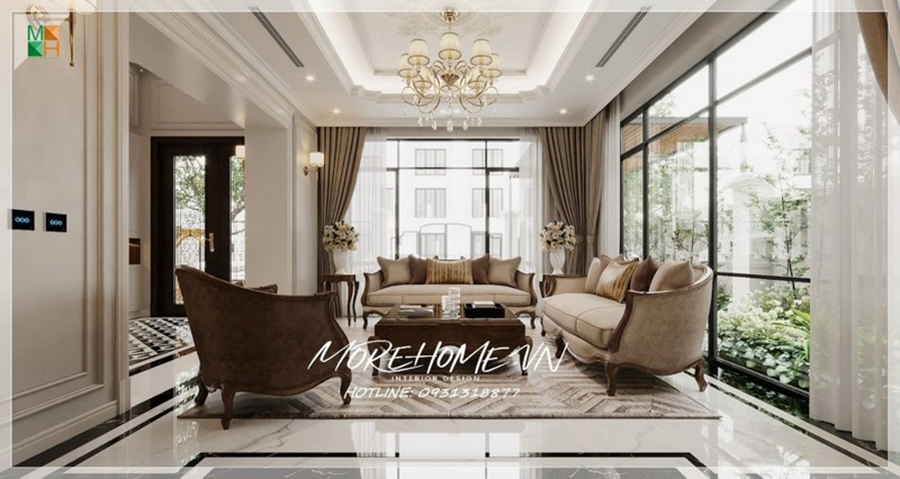 Thiết kế nội thất nhà chữ L