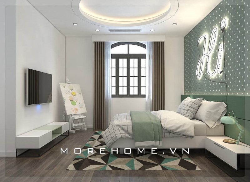 Thiết kế phòng ngủ chung cư cho 2 bé