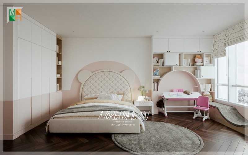 Thiết kế phòng ngủ chung cư cho 2 bé