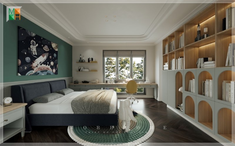 Thiết kế phòng ngủ chung cư cho 2 bé