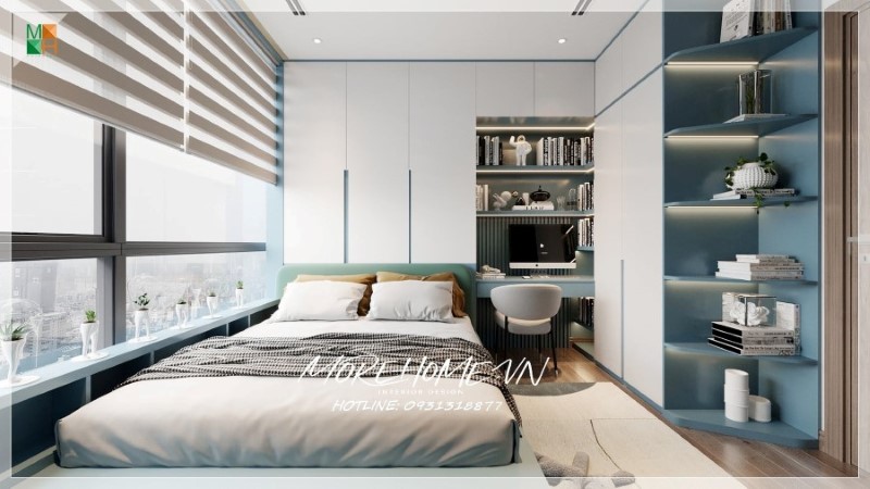 Thiết kế phòng ngủ chung cư cho 2 bé