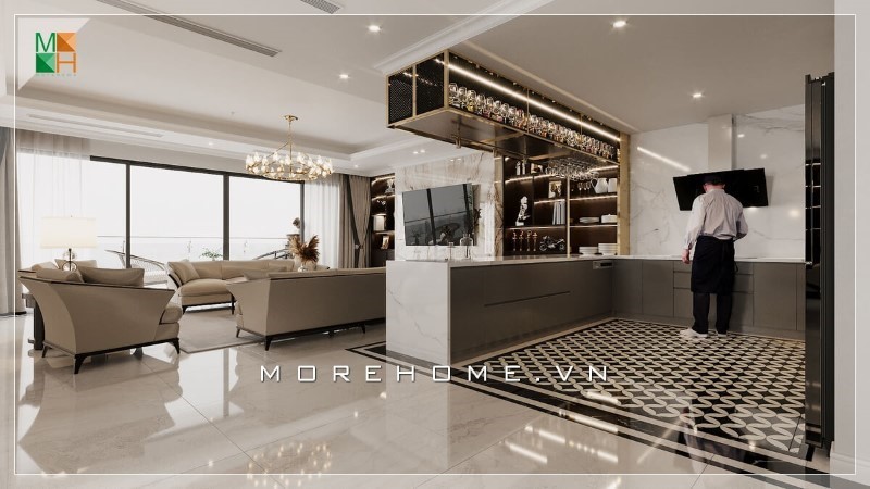 Thiết kế quầy bar chung cư