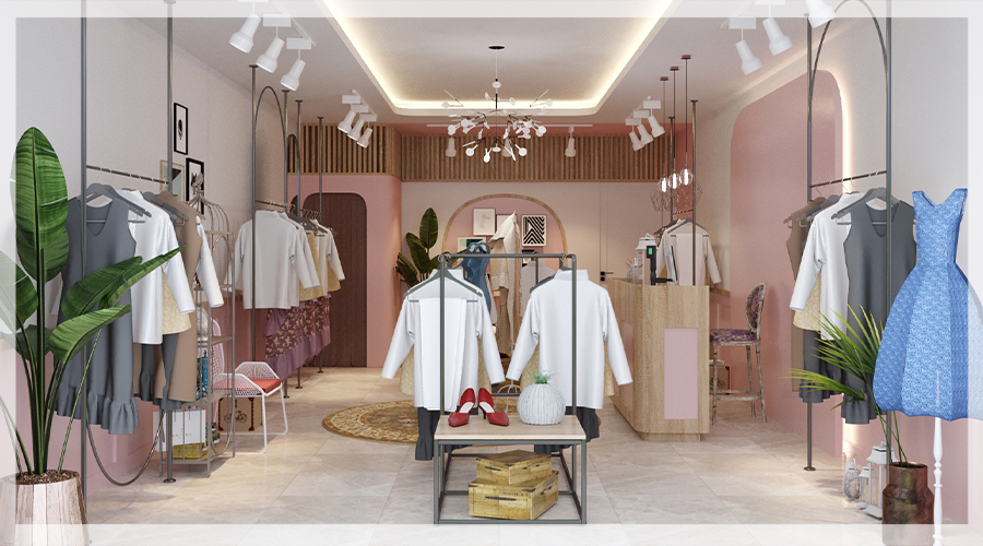 Thiết kế nội thất shop quần áo