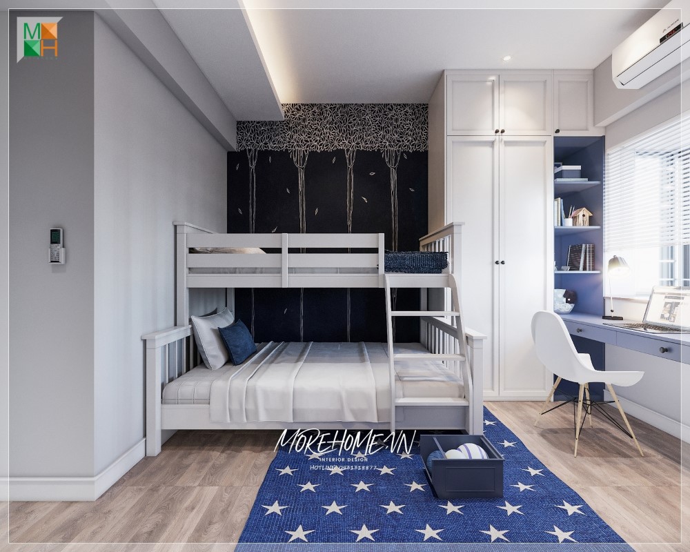Thiết kế chung cư 2 phòng ngủ