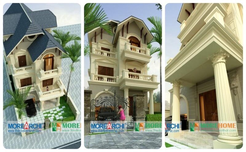 Thiết kế kiến trúc tân cổ điển cho nhà biệt thự tại Hà Nội