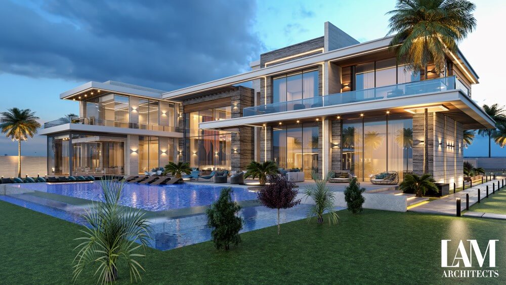 Thiết kế biệt thự 2 tầng có hồ bơi