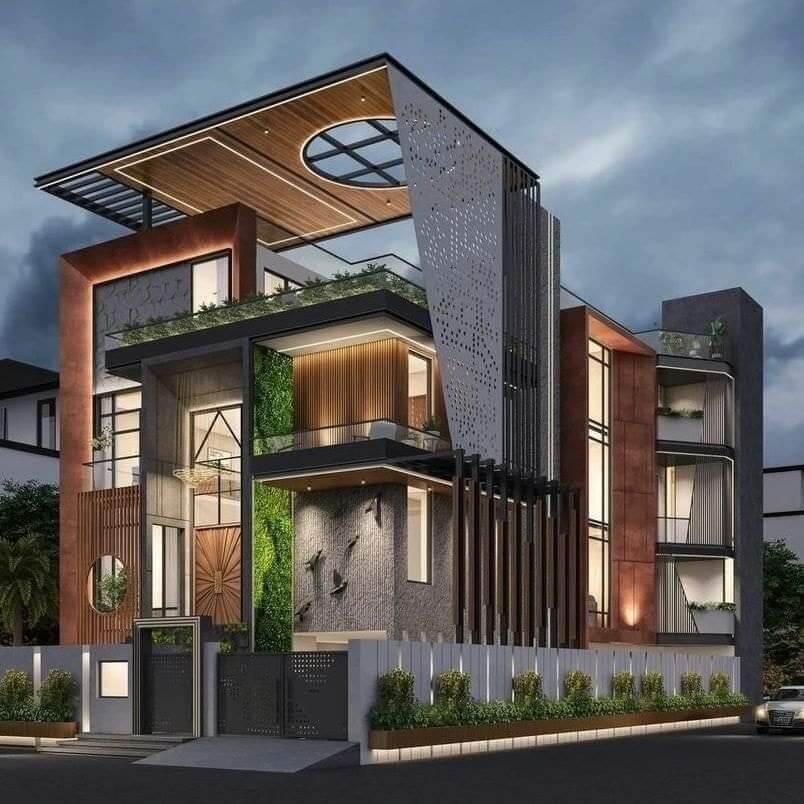 Thiết kế biệt thự chữ L 3 tầng
