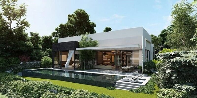 Thiết kế biệt thự vườn 1 tầng hiện đại