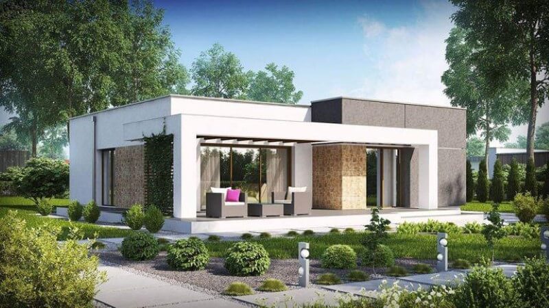 Thiết kế biệt thự vườn 1 tầng hiện đại
