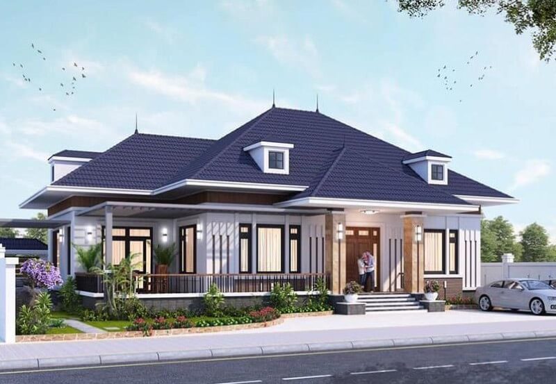 Thiết kế biệt thự vườn 1 tầng hiện đại