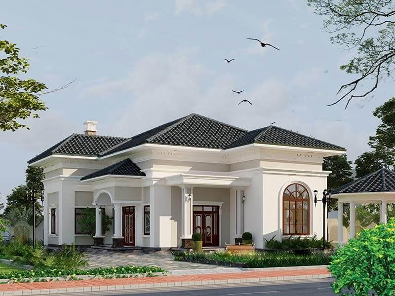 Thiết kế biệt thự vườn 1 tầng hiện đại