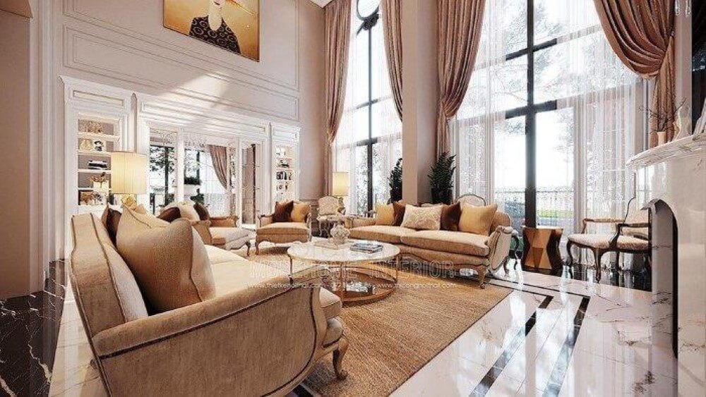 Thiết kế biệt thự vườn 2 tầng kiểu Pháp