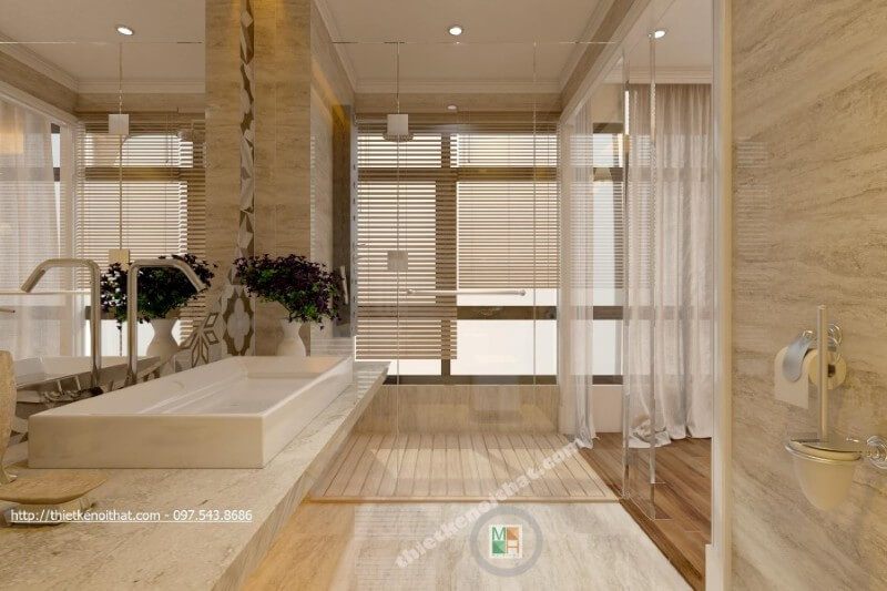 . Các ưu điểm nổi bật của đá nhân tạo solid surface như uốn cong, chống thấm tốt, đảm bảo vệ sinh... đã làm cho nó trở thành một trong những chất liệu hoàn hảo nhất để trang trí không gian tắm đẳng cấp.