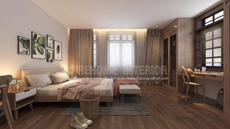 Tạo ra một phòng ngủ hiện đại bằng cách sử dụng nội thất gỗ đẹp và sang trọng.