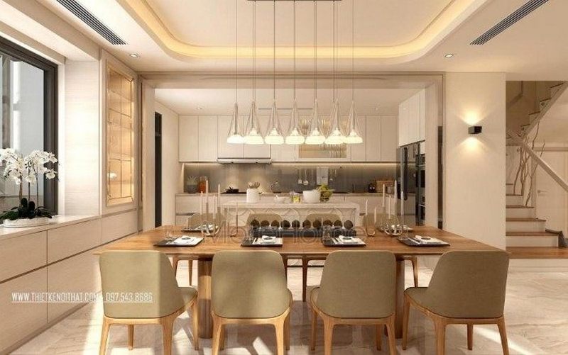 Bàn ăn gỗ sồi hiện đại Bàn ăn gỗ sồi hiện đại