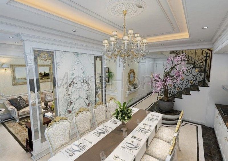Bàn ăn gỗ sồi tân cổ điển Bàn ăn gỗ sồi tân cổ điển