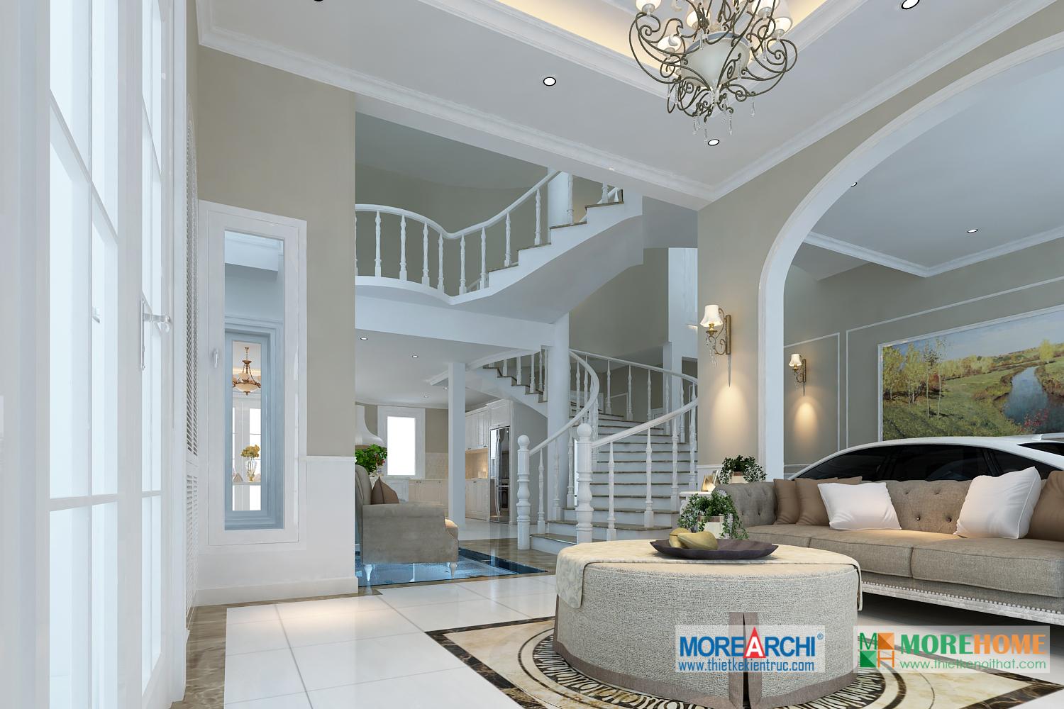Nội thất phòng khách tân cổ điển – không gian sống kén gia chủ Nội thất phòng khách tân cổ điển – không gian sống kén gia chủ
