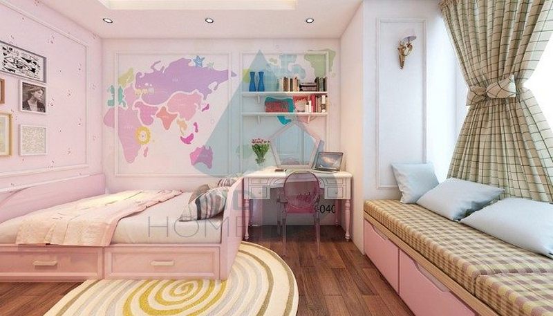 Ngỡ lạc chốn thần tiên với mẫu phòng ngủ màu hồng dành cho bé gái Ngỡ lạc chốn thần tiên với mẫu phòng ngủ màu hồng dành cho bé gái