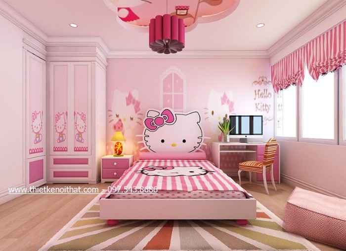 Ngỡ lạc chốn thần tiên với mẫu phòng ngủ màu hồng dành cho bé gái Ngỡ lạc chốn thần tiên với mẫu phòng ngủ màu hồng dành cho bé gái
