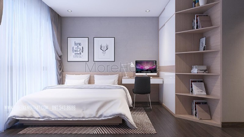 Thiết kế nội thất chung cư 3 phòng ngủ đẹp tại d'le roi soleil Quảng An
