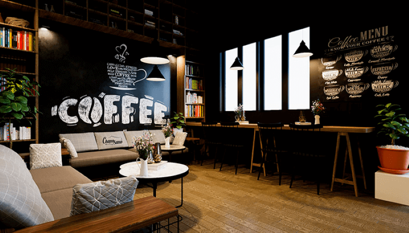 Thiết kế thi công nội thất quán cafe