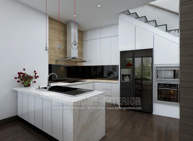 làm mặt bếp bằng đá