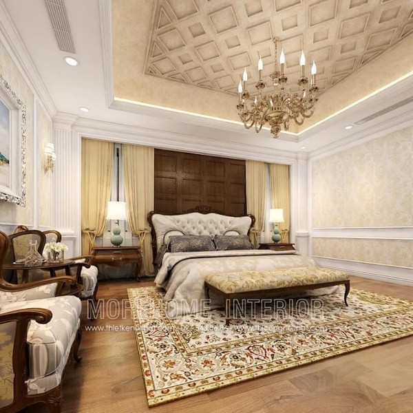 Thiết kế phòng ngủ gỗ óc chó