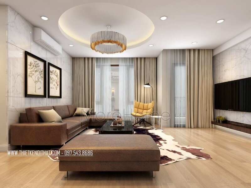 sofa góc màu nâu