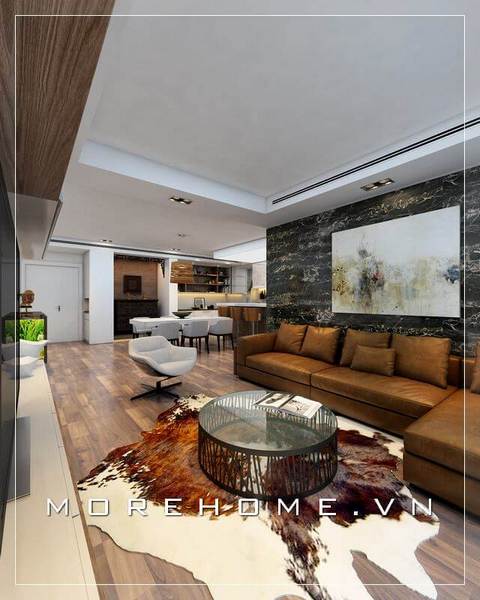 sofa góc màu nâu