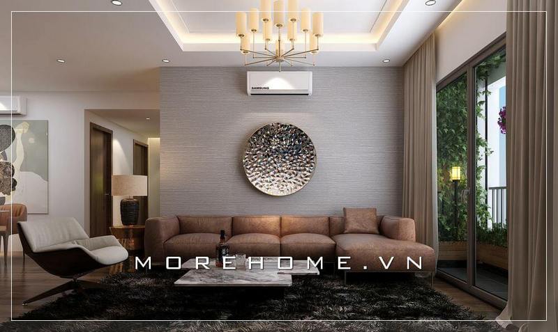 sofa góc màu nâu