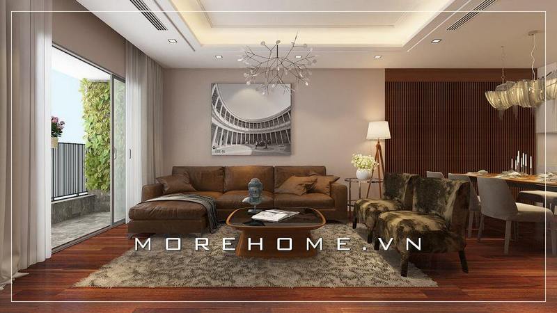 sofa góc màu nâu