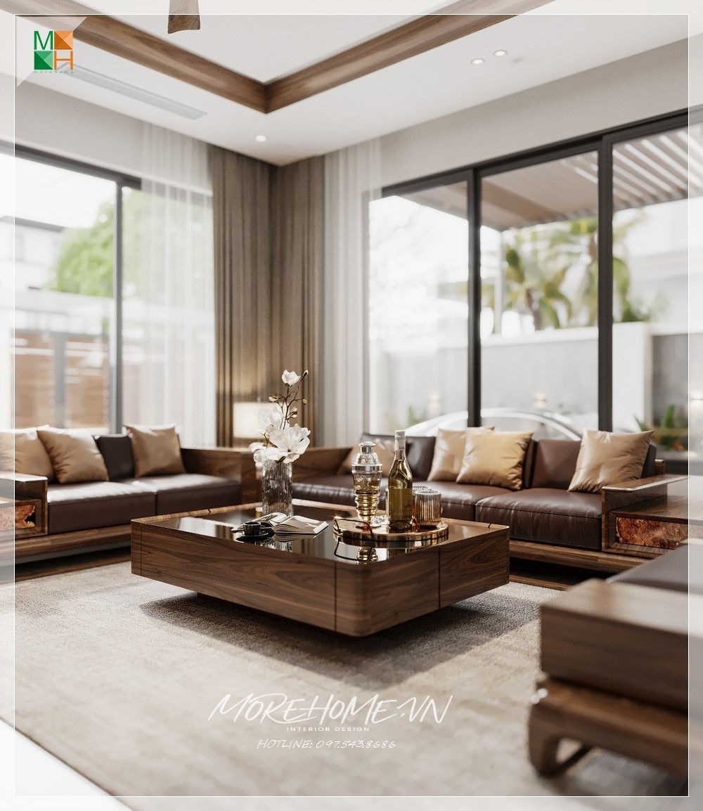 Thi công nội thất gỗ óc chó
