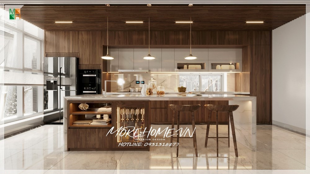 Thi công nội thất gỗ óc chó