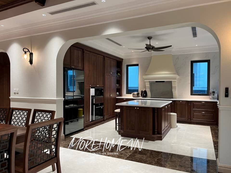 Thi công nội thất gỗ óc chó