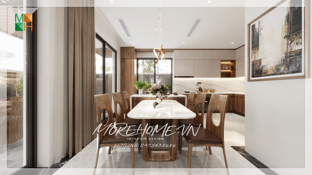 Thi công nội thất gỗ óc chó