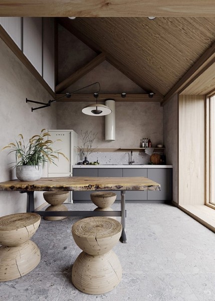 Thiết kế nội thất wabi sabi