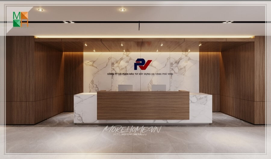 quầy lễ tân văn phòng công ty