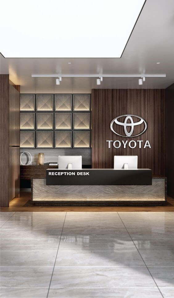 quầy lễ tân văn phòng công ty