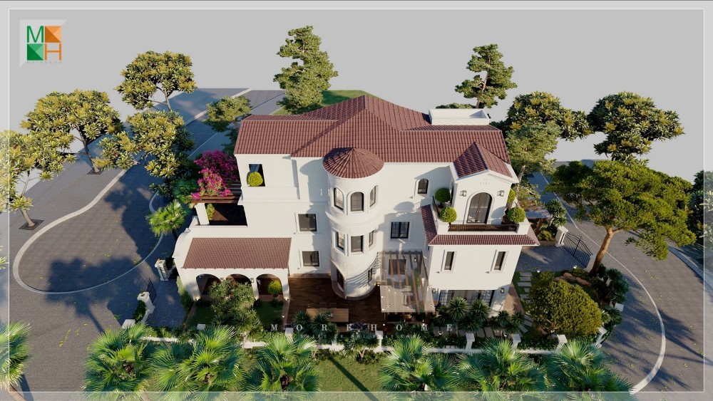 Thiết kế thi công biệt thự Địa Trung Hải