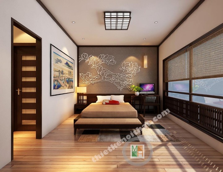 Thiết kế nội thất phòng ngủ phong cách Nhật Bản Thiết kế nội thất phòng ngủ phong cách Nhật Bản