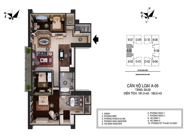 Mẫu thiết kế nội thất căn hộ chung cư D'Palais De Louis 181,3 - 182,6m2 Mẫu thiết kế nội thất căn hộ chung cư D'Palais De Louis 181,3 - 182,6m2