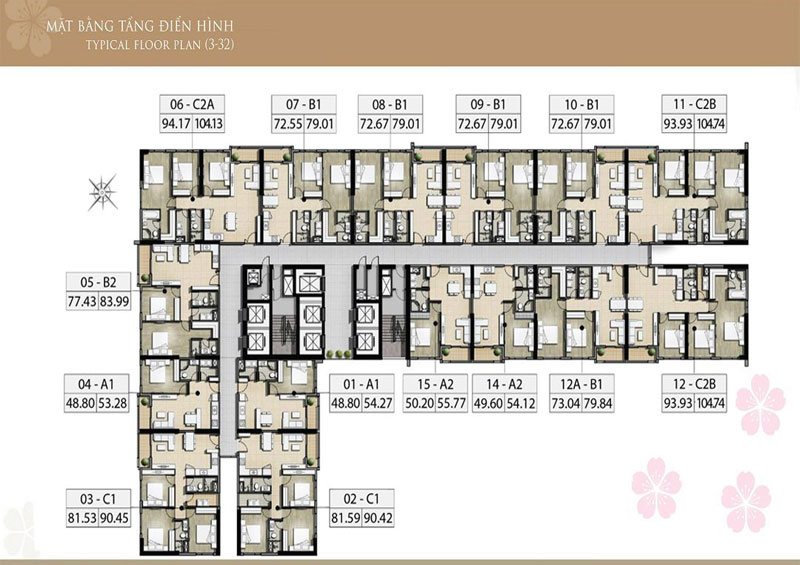 Mặt bằng dự án Mỹ Đình Pearl Mặt bằng dự án Mỹ Đình Pearl