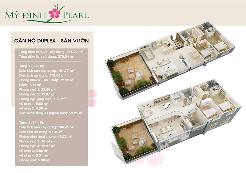 Mẫu thiết kế nội thất căn hộ chung cư Mỹ Đình Pearl 270-310-365m2 Mẫu thiết kế nội thất căn hộ chung cư Mỹ Đình Pearl 270-310-365m2